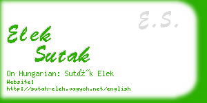 elek sutak business card